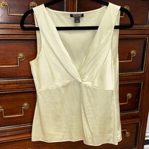 Light Green silk St. John Sleeveless Top